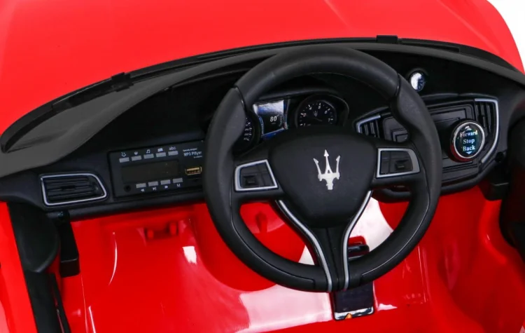 Maserati Ghibli na akumulator dla dzieci Czerwony + Pilot + Wolny Start + EVA + MP3 USB + LED