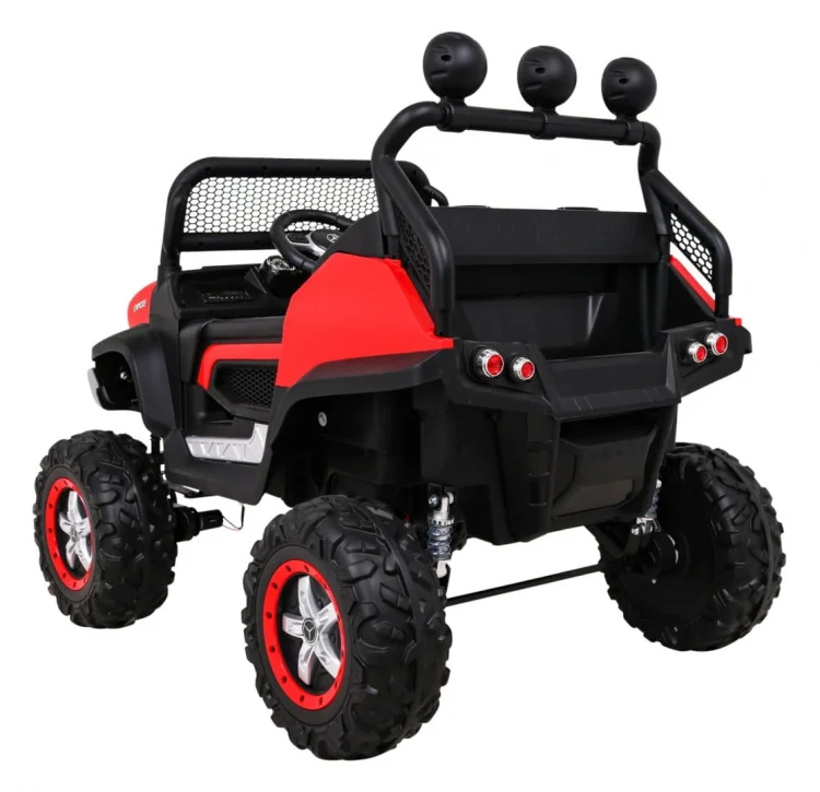 Mercedes Benz Unimog dla dzieci Czerwony + Napęd 4x4 + Pilot + Bagażnik + Wolny Start + MP3 LED