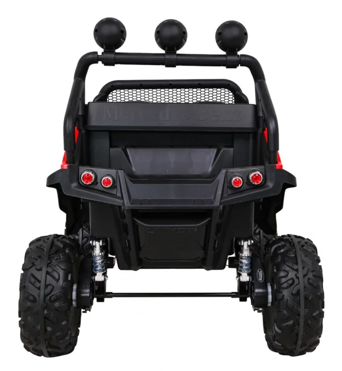 Mercedes Benz Unimog dla dzieci Czerwony + Napęd 4x4 + Pilot + Bagażnik + Wolny Start + MP3 LED