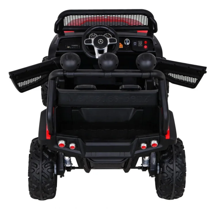 Mercedes Benz Unimog dla dzieci Czerwony + Napęd 4x4 + Pilot + Bagażnik + Wolny Start + MP3 LED