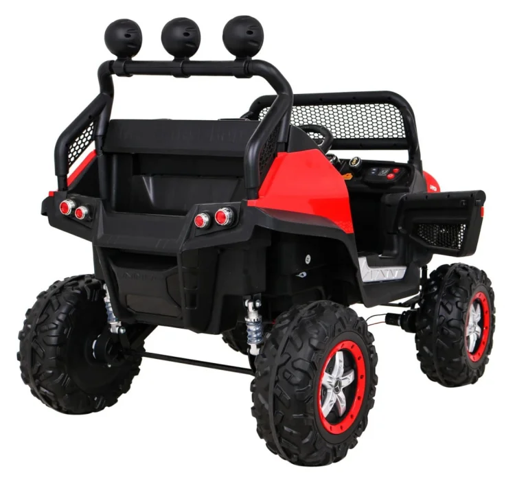Mercedes Benz Unimog dla dzieci Czerwony + Napęd 4x4 + Pilot + Bagażnik + Wolny Start + MP3 LED