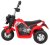 Motorek MiniBike na akumulator dla dzieci Czerwony + Dźwięki + Światła LED + Ekoskóra