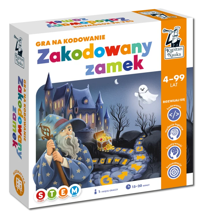 Gra edukacyjna "Zakodowany zamek" dla dzieci 4-10 lat + Nauka podstaw programowania + Gra planszowa na współpracę
