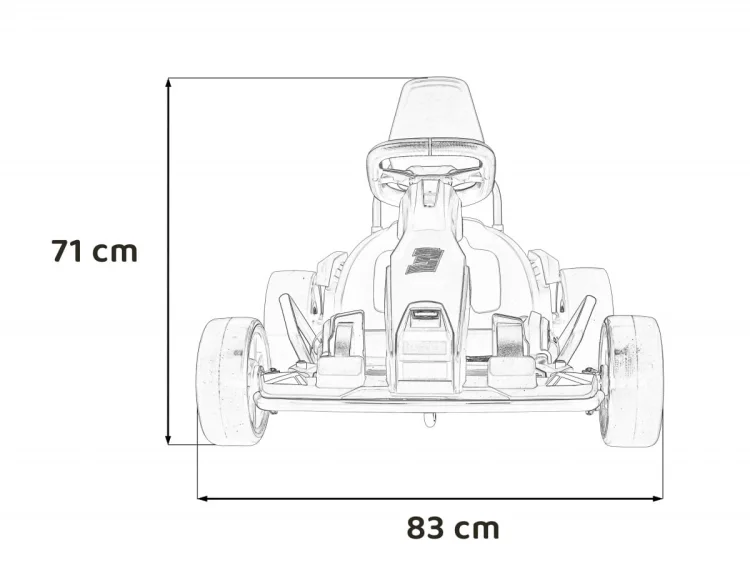 Gokart Fast 3 Drift na akumulator dla dzieci Czarny + Funkcja driftu + Silniki 2x150W + Radio LED + Pasy