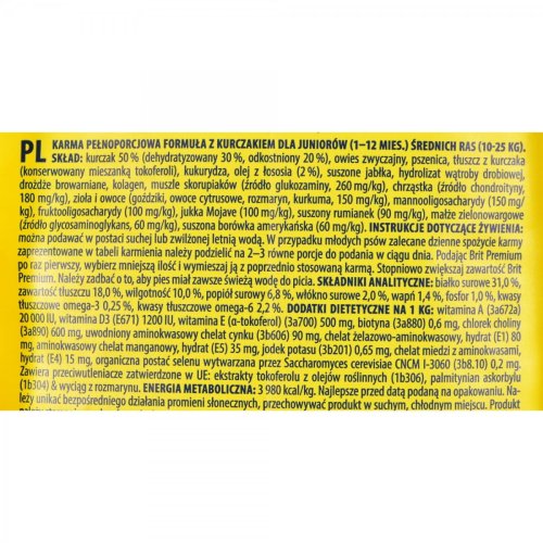 Karma Brit Premium By Nature Junior M (15 kg )