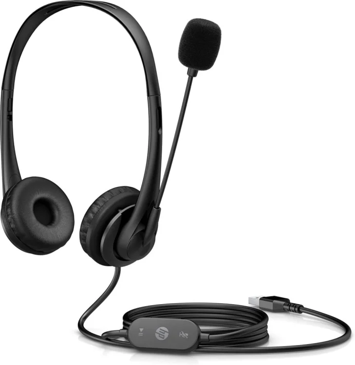 HP Słuchawki G2, 428H5AA, USB, czarne