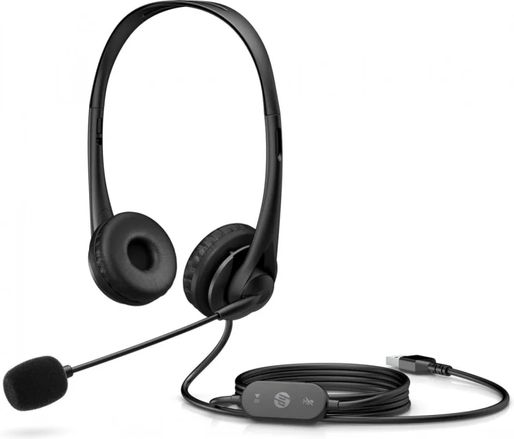 HP Słuchawki G2, 428H5AA, USB, czarne