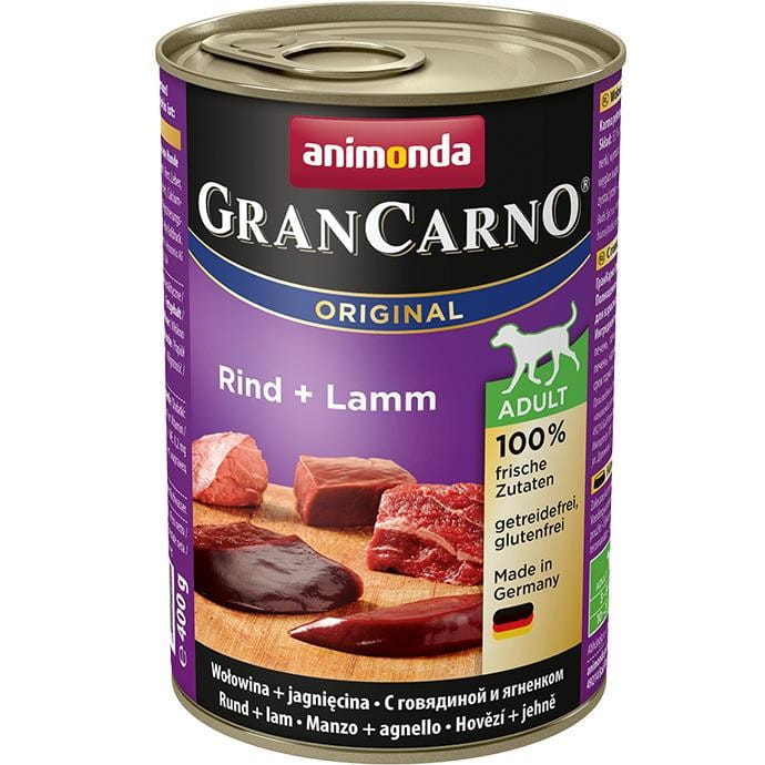 ANIMONDA Grancarno Adult smak: wołowina i jagnięcina 400g - mokra karma dla psa