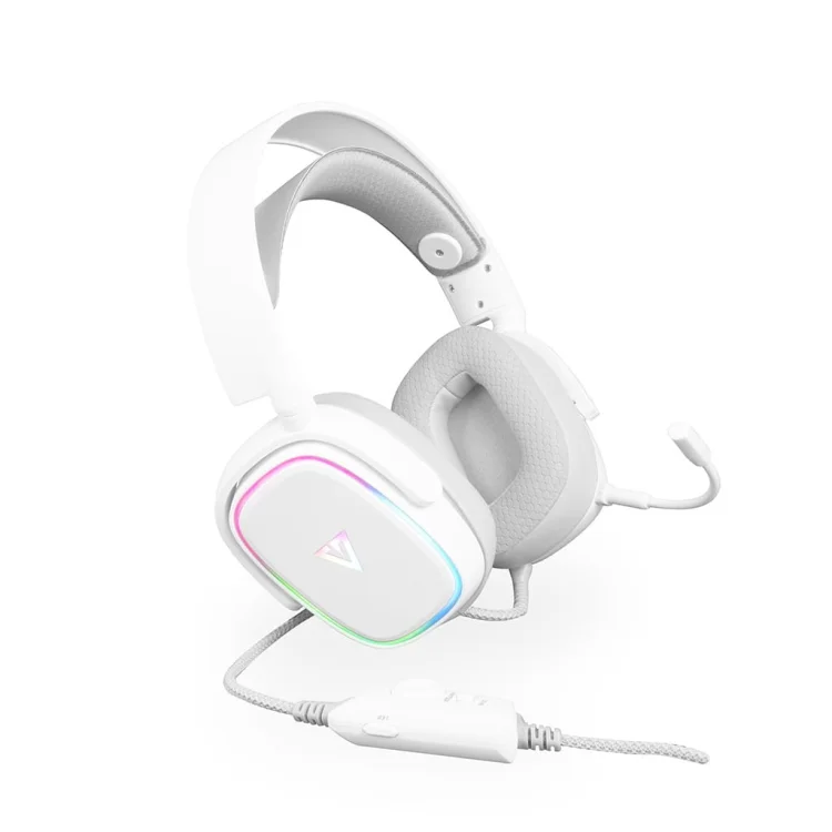 MODECOM VOLCANO MC-899 PROMETHEUS BIAŁE SŁUCHAWKI NAGŁOWNE Z MIKROFONEM
