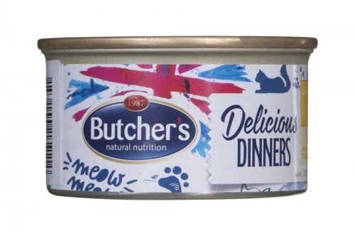 BUTCHER'S Classic Delicious Dinners z kurczakiem i indykiem - puszka 85g