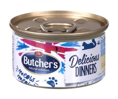 BUTCHER'S Classic Delicious Dinners z tuńczykiem i rybą morską - puszka 85g