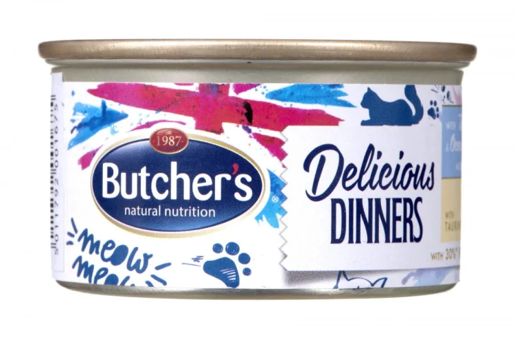 BUTCHER'S Classic Delicious Dinners z tuńczykiem i rybą morską - puszka 85g