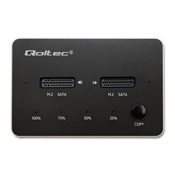 QOLTEC STACJA DOKUJĄCA DYSKÓW 2X SSD M.2 SATA | NGFF | USB TYP C