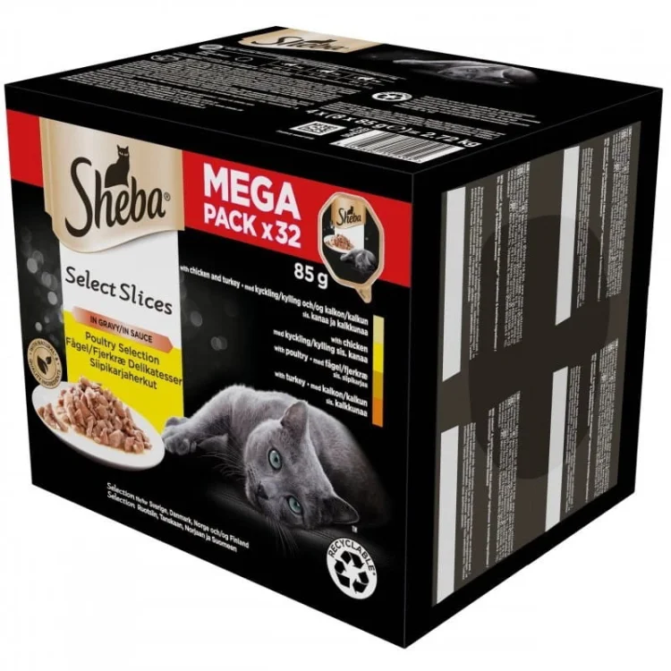 Sheba Tacka Sos Drób/Kurczak/Indyk 32x85g