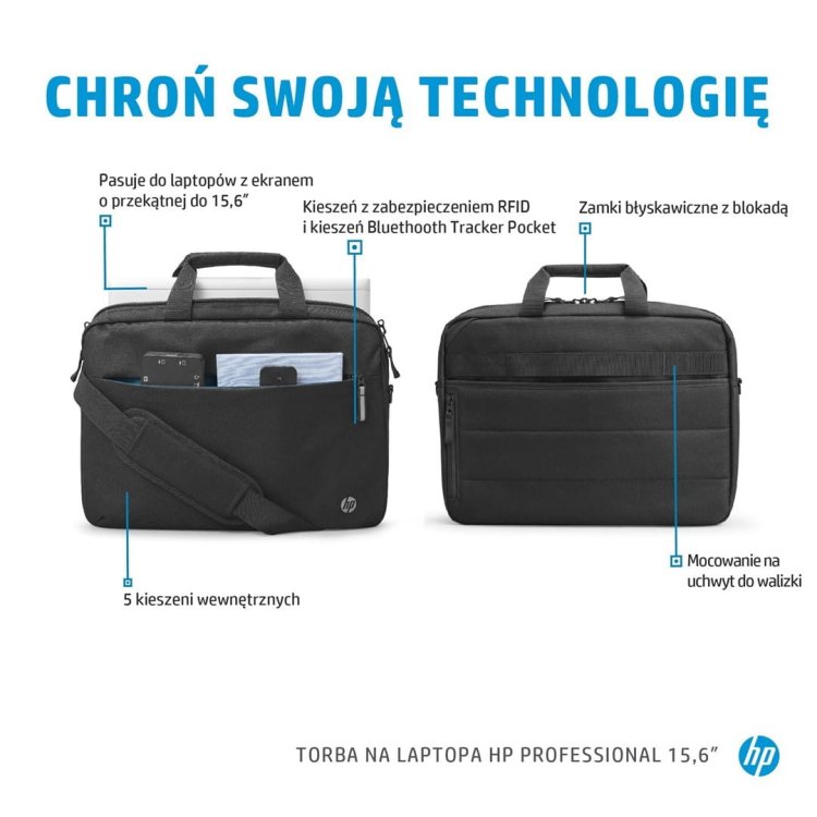 Torba HP Renew Business do notebooka 15.6" 500S7AA czarna