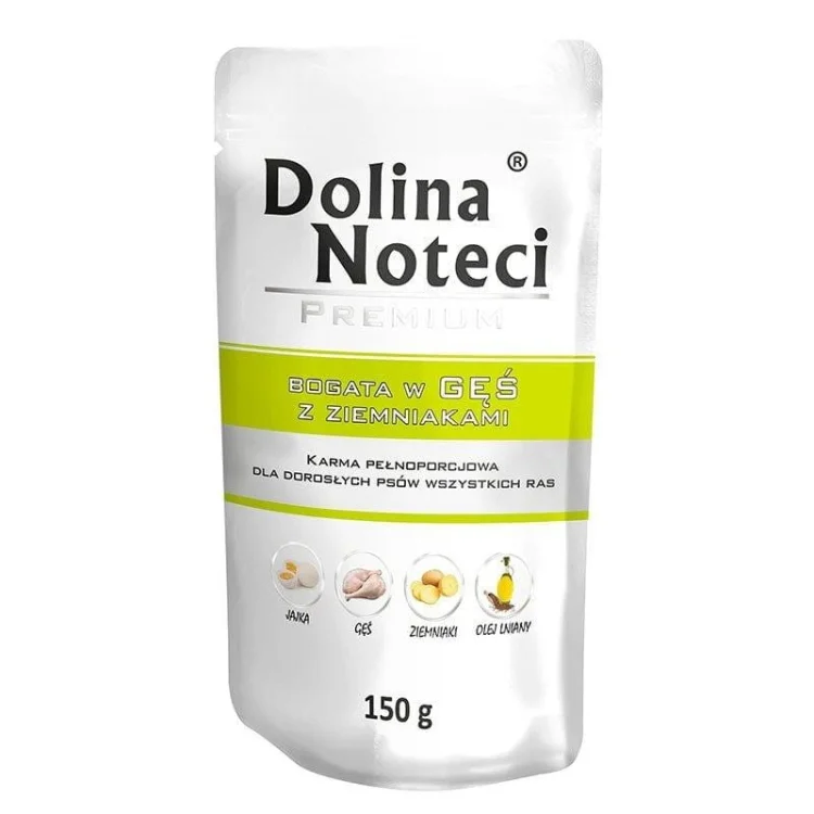 DOLINA NOTECI Premium bogata w gęś z ziemniakami - mokra karma dla psa - 150g
