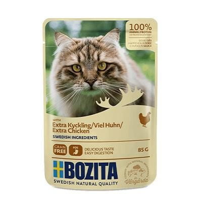 BOZITA Mięsne kawałki w sosie z kurczakiem - saszetka dla kota - 85g