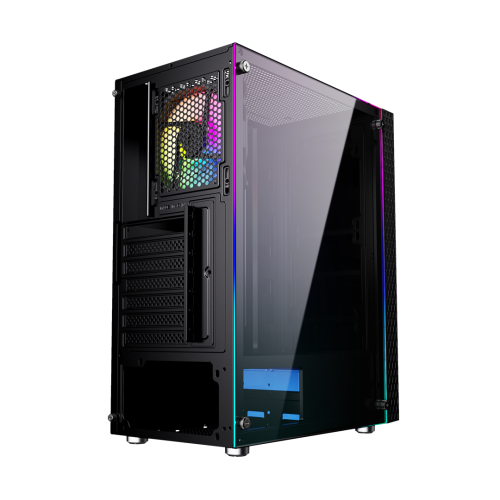 GEMBIRD OBUDOWA FORNAX 2500 MIDI-TOWER (1X USB 3.0, 2X USB 2.0, HD AUDIO, SZKLANY PANEL BOCZNY) CZARNA