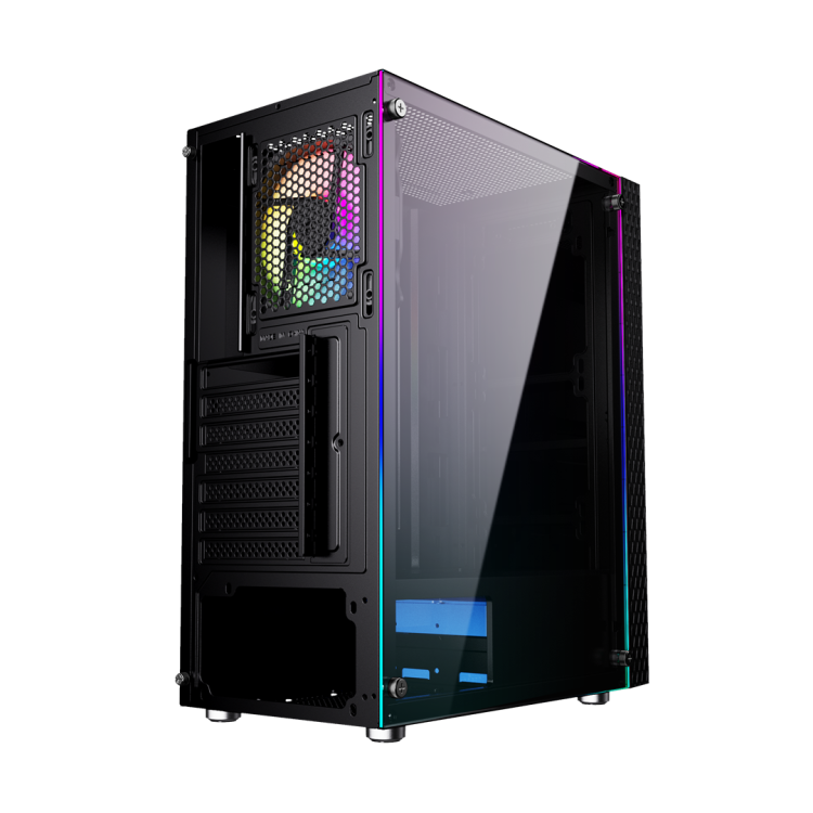 GEMBIRD OBUDOWA FORNAX 2500 MIDI-TOWER (1X USB 3.0, 2X USB 2.0, HD AUDIO, SZKLANY PANEL BOCZNY) CZARNA