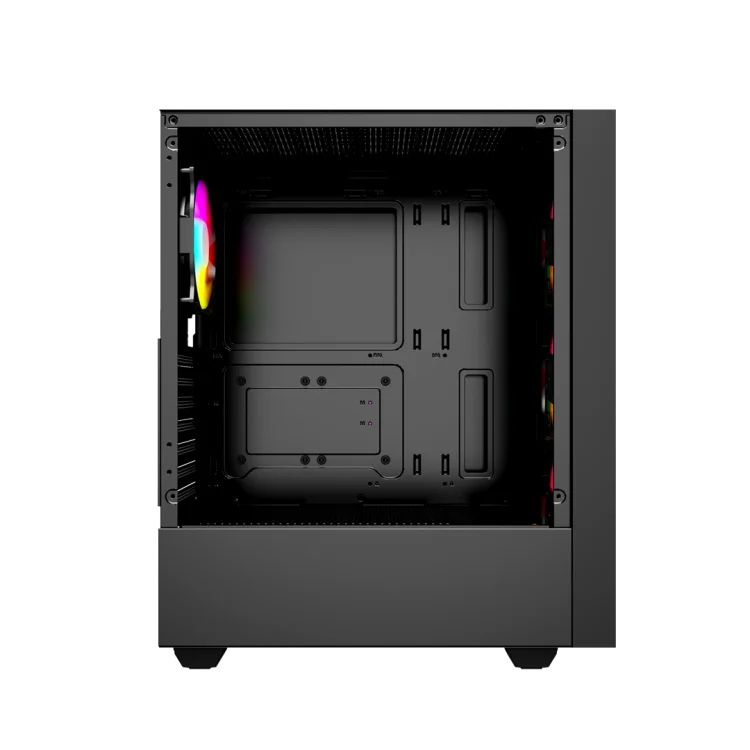 GEMBIRD OBUDOWA FORNAX 4000 MIDI-TOWER (2X USB 3.0, 1X USB 2.0, HD AUDIO, SZKLANY PANEL BOCZNY, PODŚWIETLENIE ARGB) CZARNA