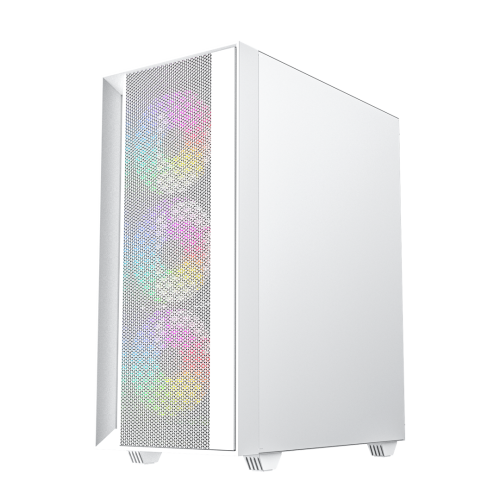 GEMBIRD OBUDOWA FORNAX 4000W MIDI-TOWER (2X USB 3.0, 1X USB 2.0, HD AUDIO, SZKLANY PANEL BOCZNY, PODŚWIETLENIE ARGB) BIAŁA