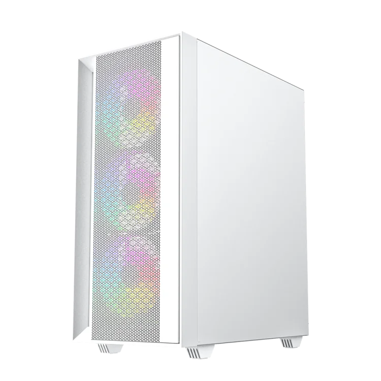 GEMBIRD OBUDOWA FORNAX 4000W MIDI-TOWER (2X USB 3.0, 1X USB 2.0, HD AUDIO, SZKLANY PANEL BOCZNY, PODŚWIETLENIE ARGB) BIAŁA