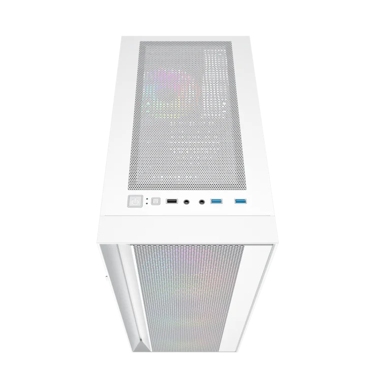 GEMBIRD OBUDOWA FORNAX 4000W MIDI-TOWER (2X USB 3.0, 1X USB 2.0, HD AUDIO, SZKLANY PANEL BOCZNY, PODŚWIETLENIE ARGB) BIAŁA