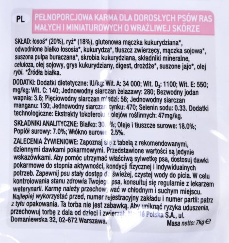 PURINA PRO PLAN Adult Small&Mini Sensitive Skin 7kg