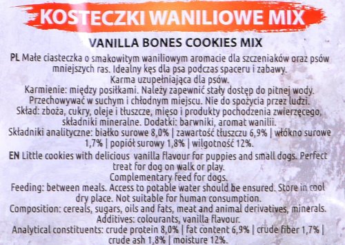 Maced Ciastka Kostka Wanilia Mix - przysmak dla psa - 1kg