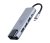 GEMBIRD MULTI ADAPTER USB TYP-C 5W1 (HUB + HDMI + PD + CZYTNIK KART + LAN) SREBRNY