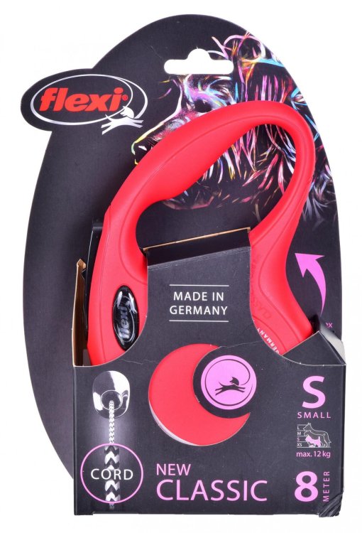 Smycz FLEXI automatyczna New Classic linka S 8 m czerwona