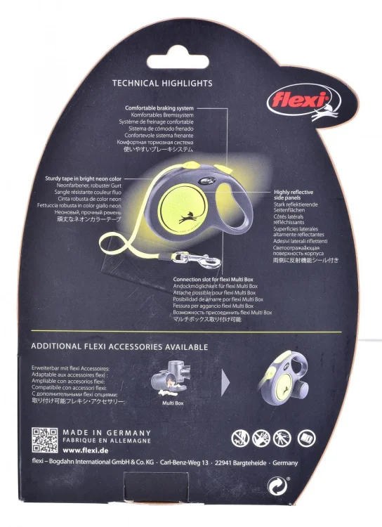 FLEXI New Neon - smycz automatyczna - L: 5m