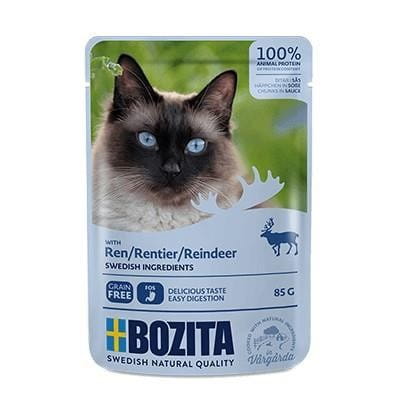 BOZITA Mięsne kawałki w sosie z reniferem - saszetka dla kota - 85g