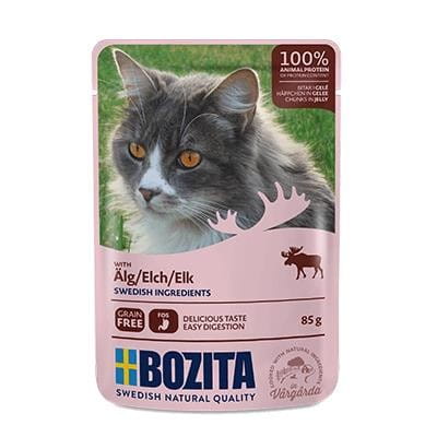BOZITA Mięsne kawałki w galarecie z łosiem - saszetka dla kota - 85g