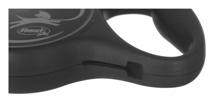 Smycz FLEXI automatyczna Black Design M taśma 5 m kol. czarny