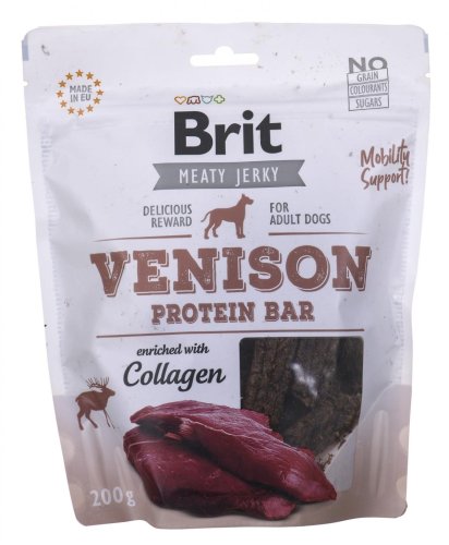Brit Jerky Venison Protein Bar Dziczyzna - przysmak dla psa - 200g