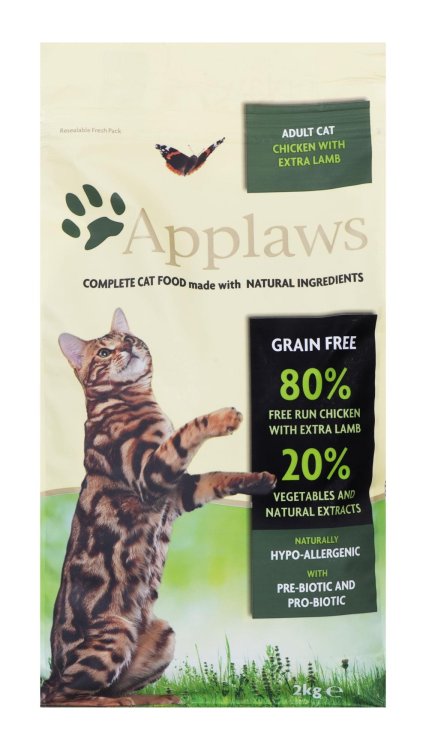 APPLAWS CAT Kurczak i Jagnięcina - karma dla kotów z wysoką zawartością mięsa - 2kg