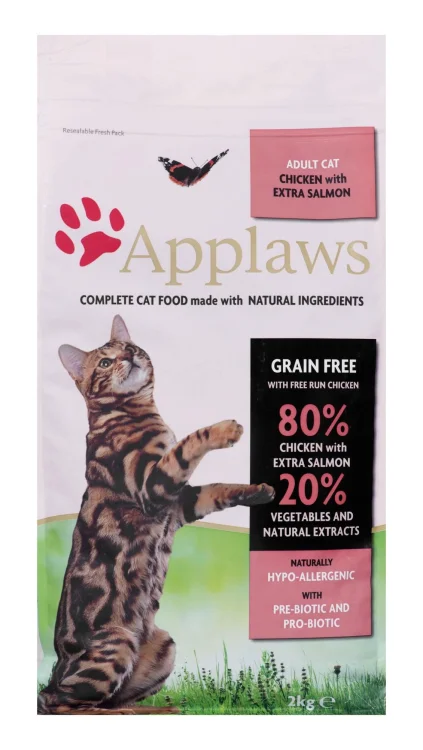 APPLAWS CAT Kurczak i Łosoś - karma dla kotów z wysoką zawartością mięsa - 2kg