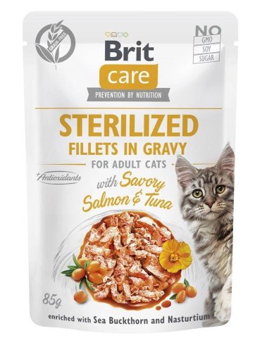 Brit Care Cat Sterylized Salomon&Tuna Pouch 85g