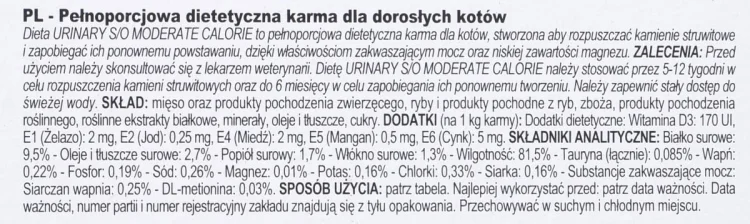 ROYAL CANIN Urinary Moderate Calorie -pakiet 12x85g