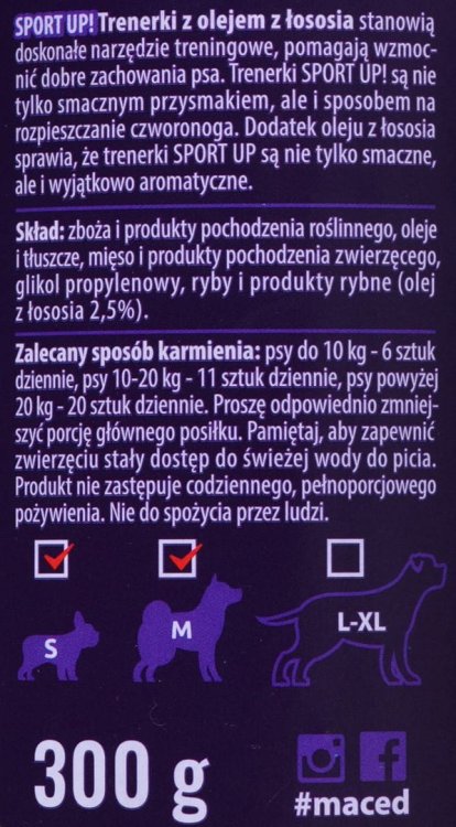 MACED  Trenerki SPORT UP z olejem z łososia 300 G