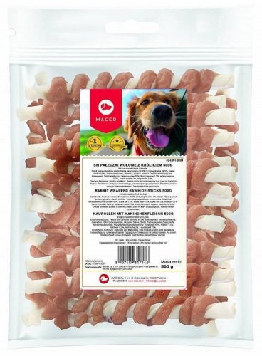 MACED Przysmak pałeczki wołowe z królikiem 500g