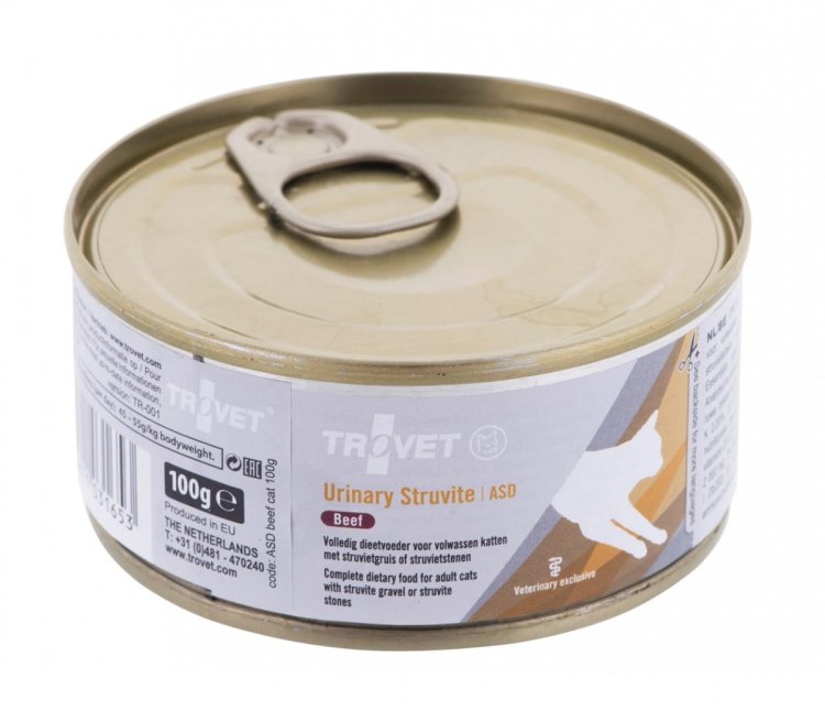 Trovet ASD Urinary Struvite 100g z wołowiną, dla kotów