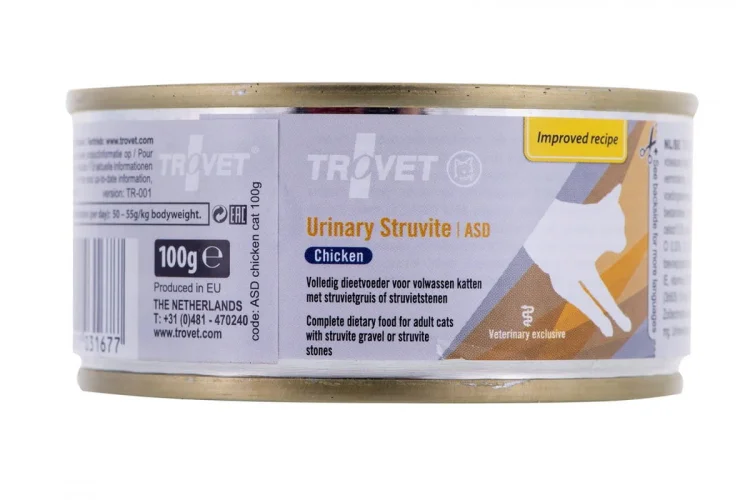 Trovet ASD Urinary Struvite 100g z kurczakiem, dla kotów