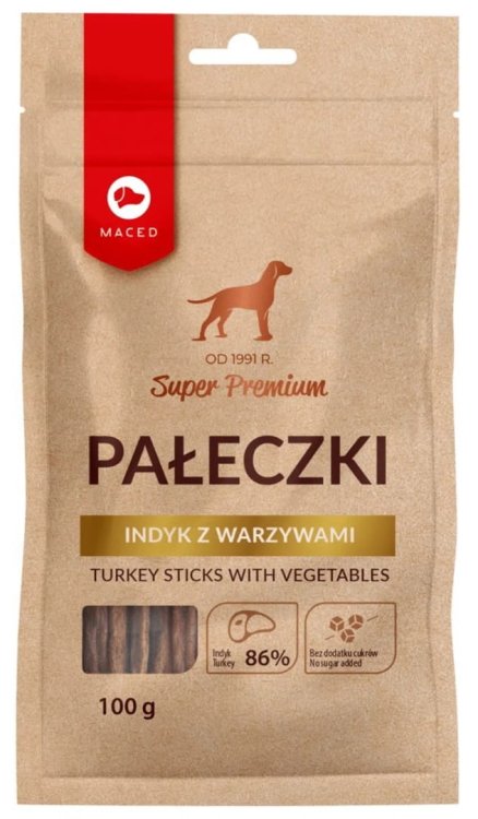 MACED Pałeczki indyk z warzywami 100g