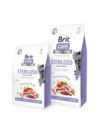 BRIT CARE Cat Grain-Free Sterilised Weight Control - karma dla kotów wysterylizowanych - 7kg