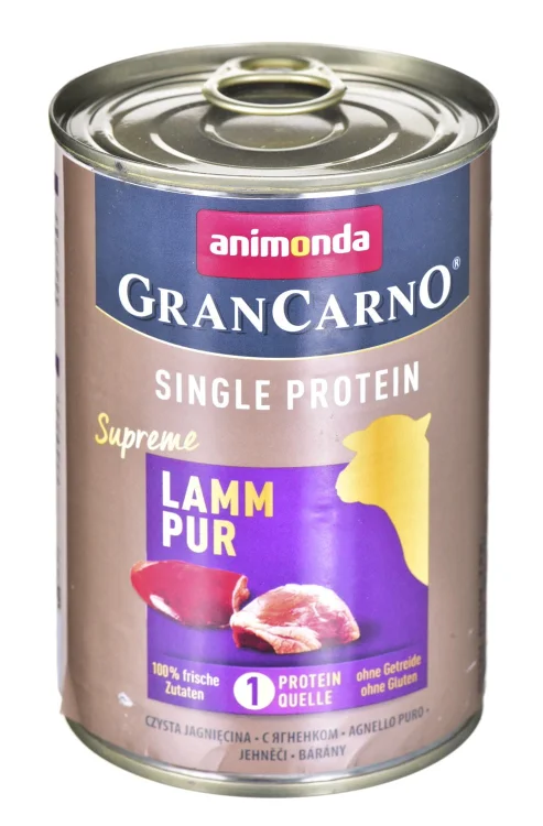 ANIMONDA GranCarno Single Protein: jagnięcina - mokra karma dla psa - 400g