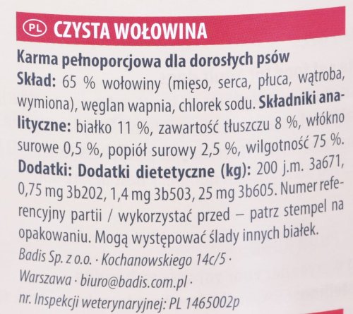 ANIMONDA GranCarno Single Protein: wołowina - mokra karma dla psa - 800g