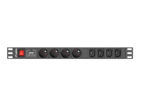 Listwa zasilająca Lanberg  PDU-04E04I-0200-BK (2m; kolor czarny)