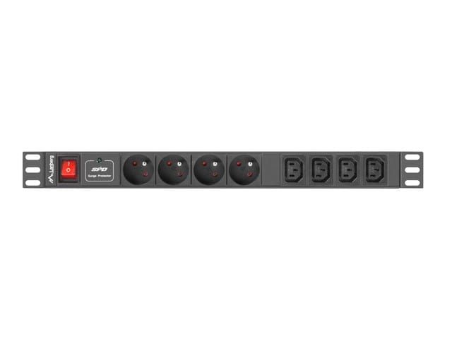 Listwa zasilająca Lanberg  PDU-04E04I-0200-BK (2m; kolor czarny)